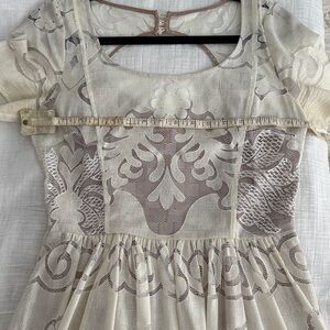 Tracy Reese white lace keyhole dress.